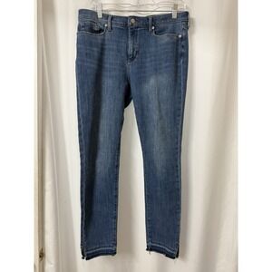 Banana Republic Womens Size 31 Long. Skinny Fringe‎ Hem Jeans.   D44